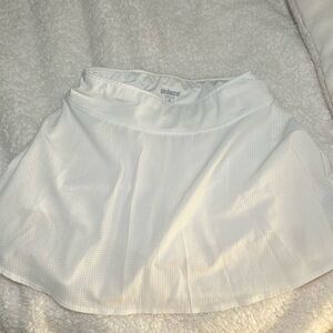 Prince White Mini Skater Skirt for Casual Wear